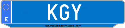 Matrícula de taxi KGY