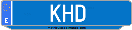 Matrícula de taxi KHD