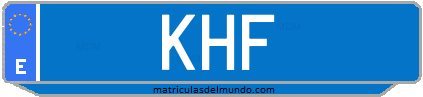 Matrícula de taxi KHF