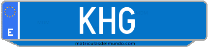 Matrícula de taxi KHG