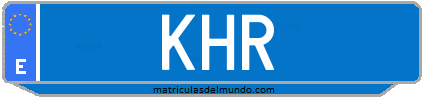 Matrícula de taxi KHR