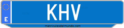 Matrícula de taxi KHV