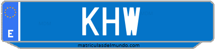 Matrícula de taxi KHW