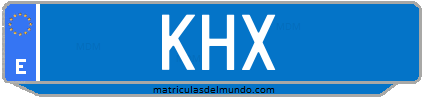 Matrícula de taxi KHX