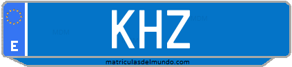 Matrícula de taxi KHZ
