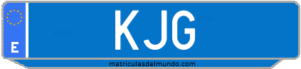 Matrícula de taxi KJG