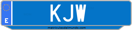 Matrícula de taxi KJW