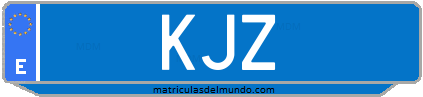 Matrícula de taxi KJZ