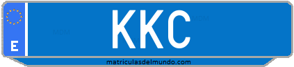 Matrícula de taxi KKC