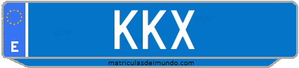 Matrícula de taxi KKX