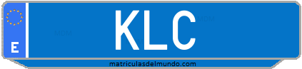 Matrícula de taxi KLC