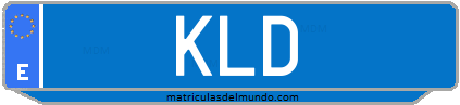 Matrícula de taxi KLD