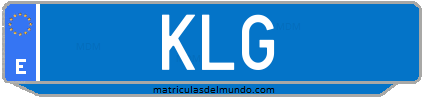 Matrícula de taxi KLG