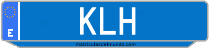 Matrícula de taxi KLH