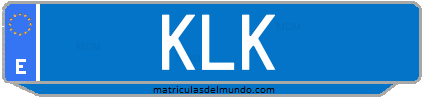 Matrícula de taxi KLK