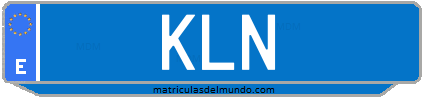 Matrícula de taxi KLN