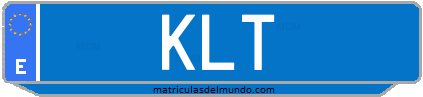 Matrícula de taxi KLT