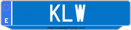 Matrícula de taxi KLW