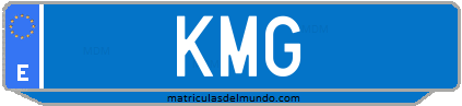 Matrícula de taxi KMG