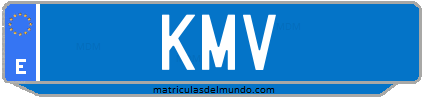 Matrícula de taxi KMV