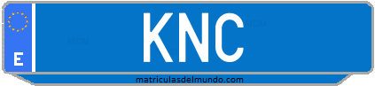 Matrícula de taxi KNC