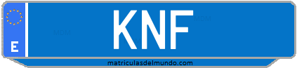 Matrícula de taxi KNF