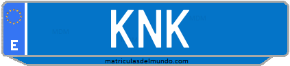 Matrícula de taxi KNK