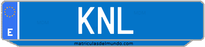 Matrícula de taxi KNL