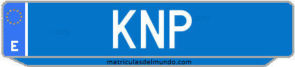 Matrícula de taxi KNP