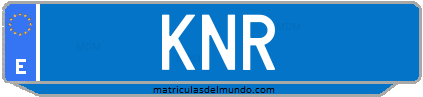 Matrícula de taxi KNR
