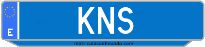 Matrícula de taxi KNS