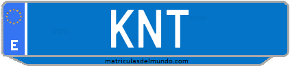 Matrícula de taxi KNT