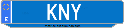 Matrícula de taxi KNY