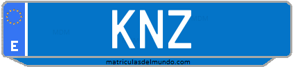 Matrícula de taxi KNZ