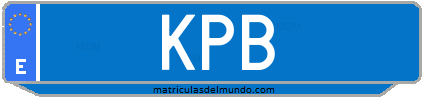 Matrícula de taxi KPB