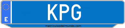 Matrícula de taxi KPG