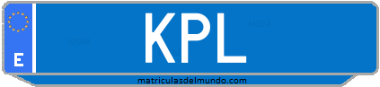 Matrícula de taxi KPL