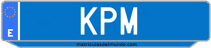 Matrícula de taxi KPM
