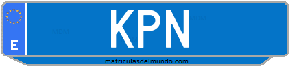 Matrícula de taxi KPN