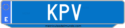 Matrícula de taxi KPV