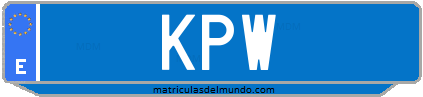 Matrícula de taxi KPW