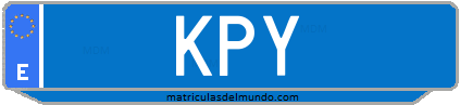 Matrícula de taxi KPY