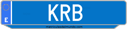 Matrícula de taxi KRB