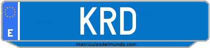 Matrícula de taxi KRD