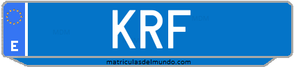 Matrícula de taxi KRF