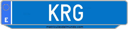 Matrícula de taxi KRG