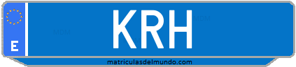 Matrícula de taxi KRH