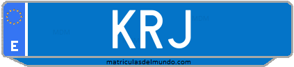 Matrícula de taxi KRJ