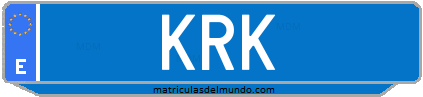 Matrícula de taxi KRK