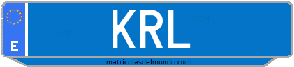 Matrícula de taxi KRL